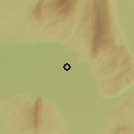 Shaded relief of the 54 km around Pyanj, drawn from the GMTED2010 grid