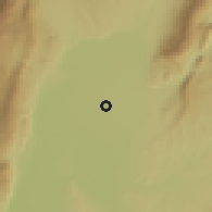 Shaded relief of the 54 km around Qurgonteppa, drawn from the GMTED2010 grid