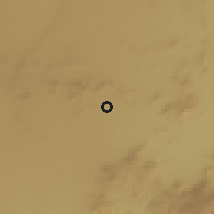Shaded relief of the 60 km around Handali, drawn from the GMTED2010 grid