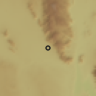 Shaded relief of the 60 km around Hedaru, drawn from the GMTED2010 grid