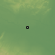 Shaded relief of the 60 km around Ikwiriri, drawn from the GMTED2010 grid