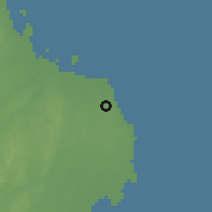 Shaded relief of the 60 km around Amani Gomvu, drawn from the GMTED2010 grid