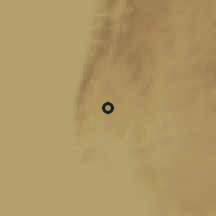 Shaded relief of the 60 km around Bitale, drawn from the GMTED2010 grid