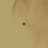Shaded relief of the 60 km around Kasuku, drawn from the GMTED2010 grid
