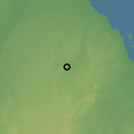 Shaded relief of the 60 km around Kibaha, drawn from the GMTED2010 grid