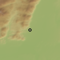 Shaded relief of the 60 km around Kiberege, drawn from the GMTED2010 grid