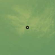 Shaded relief of the 60 km around Kibiti, drawn from the GMTED2010 grid