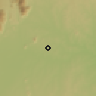 Shaded relief of the 60 km around Kidudwe, drawn from the GMTED2010 grid