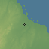 Shaded relief of the 60 km around Kipunguni, drawn from the GMTED2010 grid