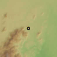 Shaded relief of the 60 km around Kiroka, drawn from the GMTED2010 grid