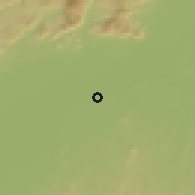 Shaded relief of the 60 km around Kivukoni, drawn from the GMTED2010 grid