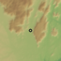 Shaded relief of the 60 km around Korogwe, drawn from the GMTED2010 grid