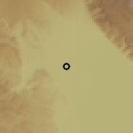 Shaded relief of the 60 km around Kyela, drawn from the GMTED2010 grid
