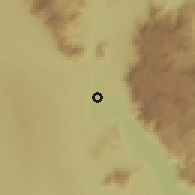 Shaded relief of the 60 km around Lang'ata, drawn from the GMTED2010 grid