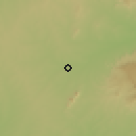 Shaded relief of the 60 km around Lukuledi, drawn from the GMTED2010 grid