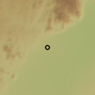 Shaded relief of the 60 km around Magole, drawn from the GMTED2010 grid