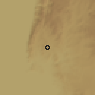 Shaded relief of the 60 km around Mahembe, drawn from the GMTED2010 grid