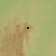 Shaded relief of the 60 km around Mahenge, drawn from the GMTED2010 grid