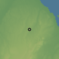 Shaded relief of the 60 km around Maili Moja, drawn from the GMTED2010 grid