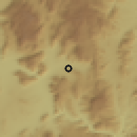Shaded relief of the 60 km around Malolo, drawn from the GMTED2010 grid