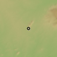 Shaded relief of the 60 km around Masasi, drawn from the GMTED2010 grid