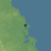 Shaded relief of the 60 km around Masoko, drawn from the GMTED2010 grid