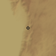 Shaded relief of the 60 km around Mbizi, drawn from the GMTED2010 grid