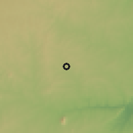 Shaded relief of the 60 km around Mbwewe, drawn from the GMTED2010 grid
