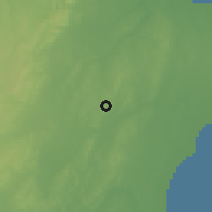 Shaded relief of the 60 km around Mkuranga, drawn from the GMTED2010 grid