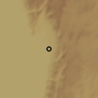 Shaded relief of the 60 km around Mugera, drawn from the GMTED2010 grid