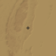 Shaded relief of the 60 km around Muleba, drawn from the GMTED2010 grid