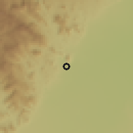 Shaded relief of the 60 km around Mvumi, drawn from the GMTED2010 grid