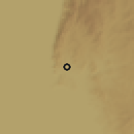Shaded relief of the 60 km around Mwandiga, drawn from the GMTED2010 grid