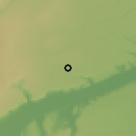 Shaded relief of the 60 km around Namikupa, drawn from the GMTED2010 grid