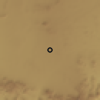Shaded relief of the 60 km around Pandambili, drawn from the GMTED2010 grid
