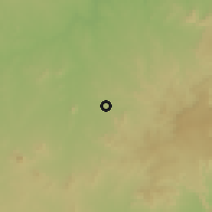 Shaded relief of the 60 km around Ruangwa, drawn from the GMTED2010 grid