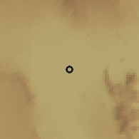 Shaded relief of the 60 km around Ubetu, drawn from the GMTED2010 grid