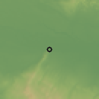 Shaded relief of the 60 km around Utete, drawn from the GMTED2010 grid