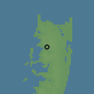 Shaded relief of the 60 km around Wete, drawn from the GMTED2010 grid