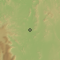 Shaded relief of the 59 km around Loei, drawn from the GMTED2010 grid