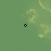 Shaded relief of the 59 km around Lop Buri, drawn from the GMTED2010 grid