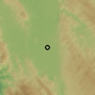 Shaded relief of the 59 km around Mae Sot, drawn from the GMTED2010 grid