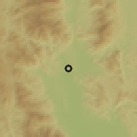 Shaded relief of the 59 km around Maetaeng, drawn from the GMTED2010 grid