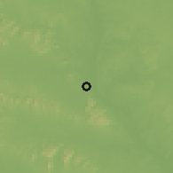 Shaded relief of the 59 km around Mukdahan, drawn from the GMTED2010 grid