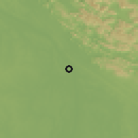 Shaded relief of the 59 km around Nakhon Phanom, drawn from the GMTED2010 grid