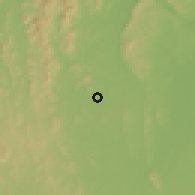 Shaded relief of the 59 km around Nam Som, drawn from the GMTED2010 grid