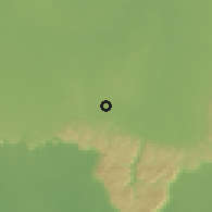 Shaded relief of the 59 km around Nam Yun, drawn from the GMTED2010 grid