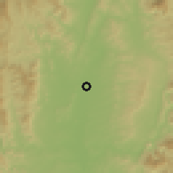 Shaded relief of the 59 km around Nan, drawn from the GMTED2010 grid