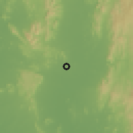 Shaded relief of the 59 km around Nong Phai, drawn from the GMTED2010 grid