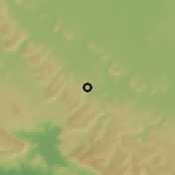Shaded relief of the 59 km around Pak Thong Chai, drawn from the GMTED2010 grid